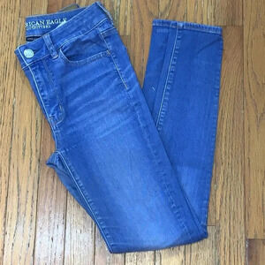 Women’s American Eagle Super Super Stretch X Skinny Jeans Size 2 Medium Wash EUC